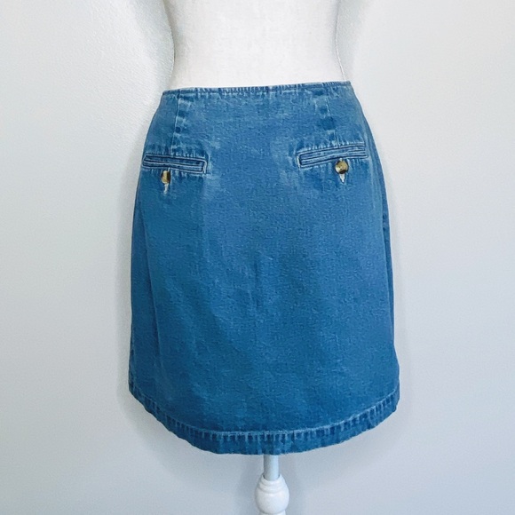 Eddie Bauer Denim Wrap Skirt Size 6 - Picture 2 of 7